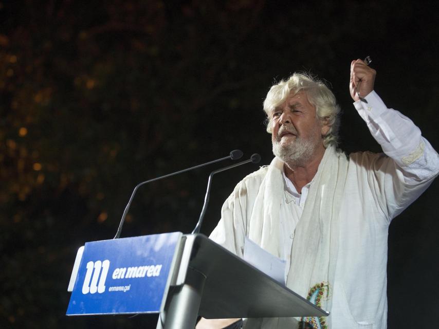 Xosé Manuel Beiras en el mítin del jueves en Ourense