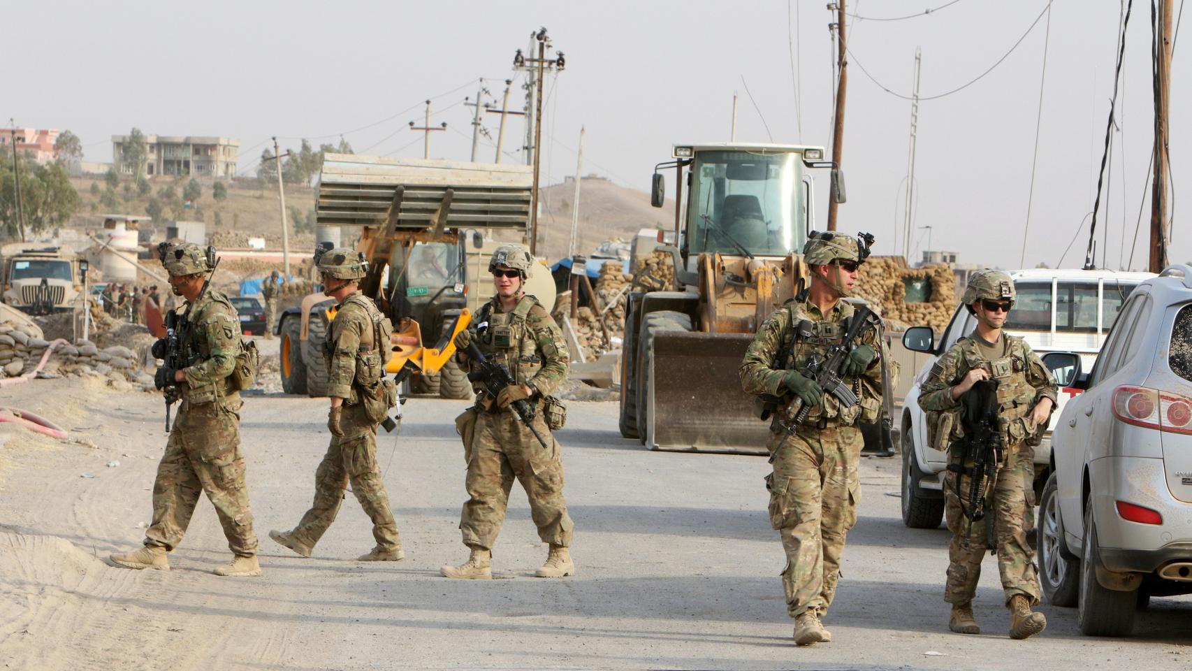 Soldados estadounidenses en Mosul.