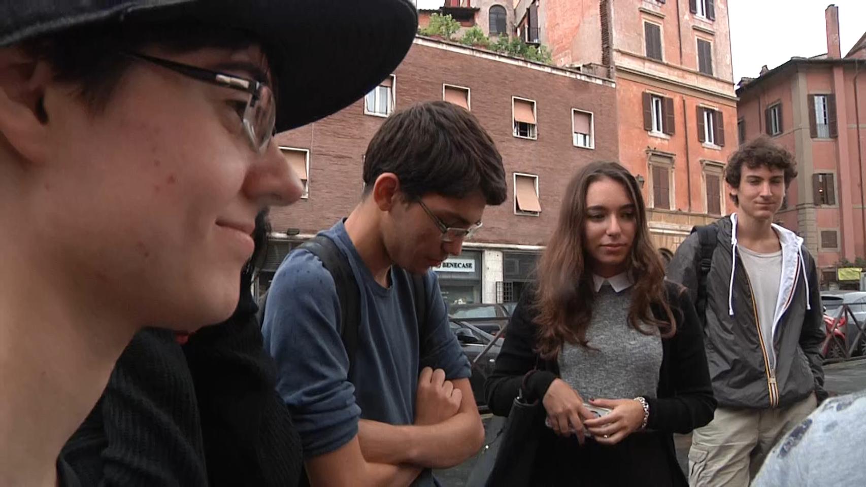 Alumnos del instituto público Liceo Statale Virgilio de Roma.