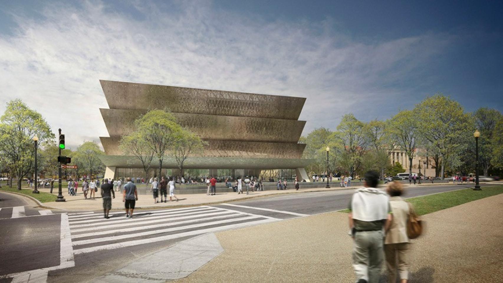 Imagen del diseño del Museo Nacional de Historia y Cultura Afroamericana.