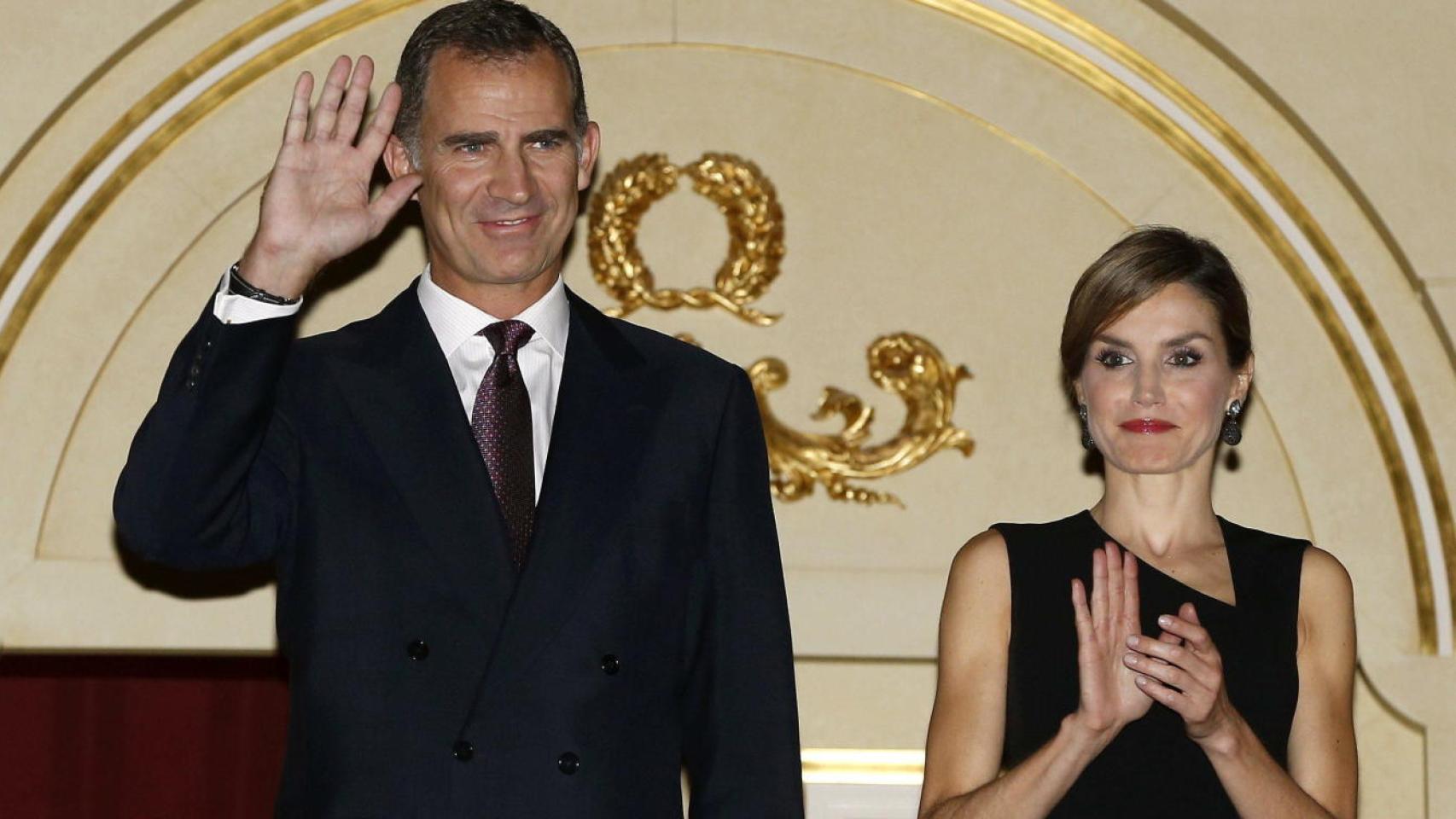 Los reyes, en el palco real al inicio de la ópera Otello.