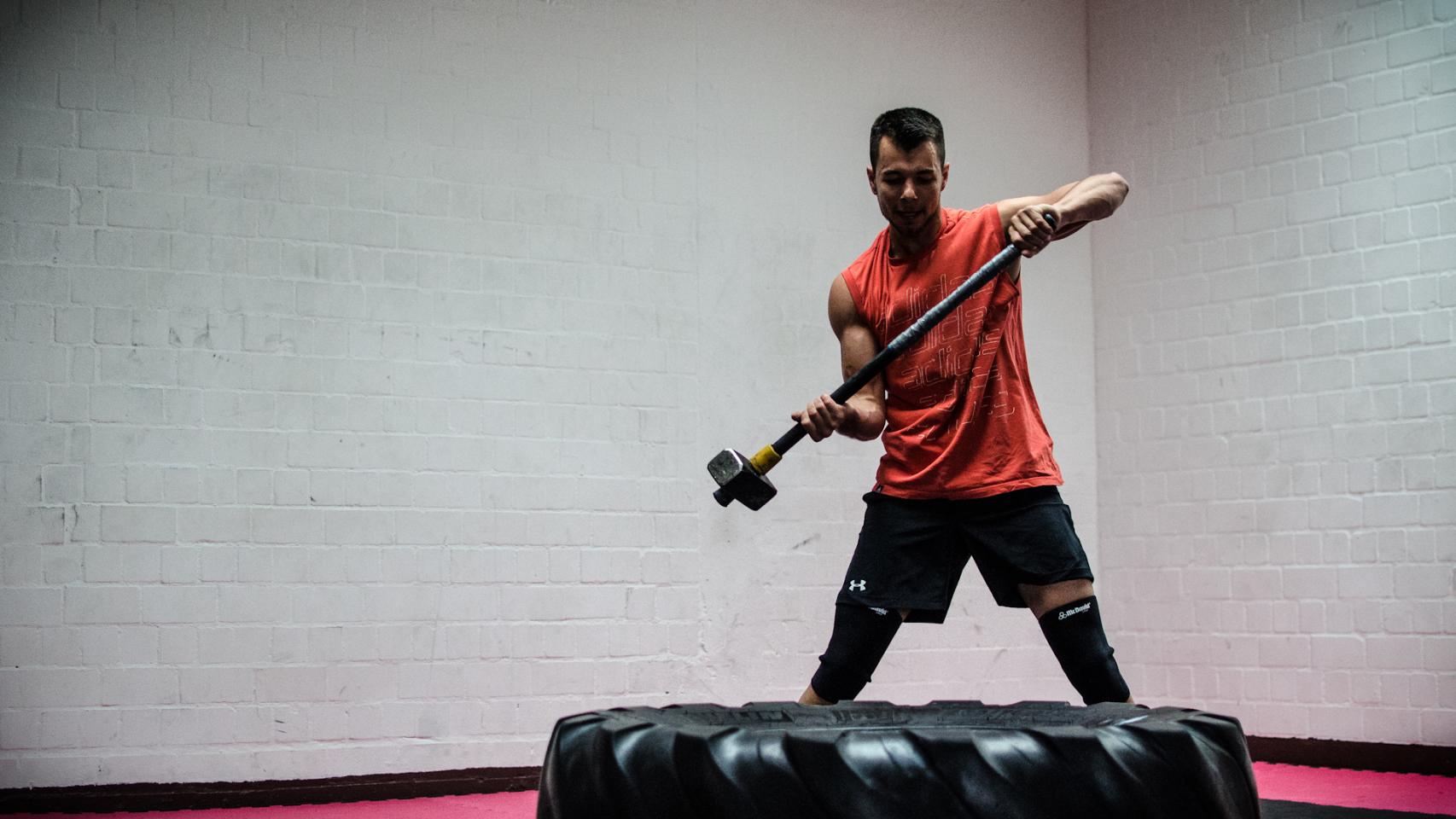 Un practicante de CrossFit.