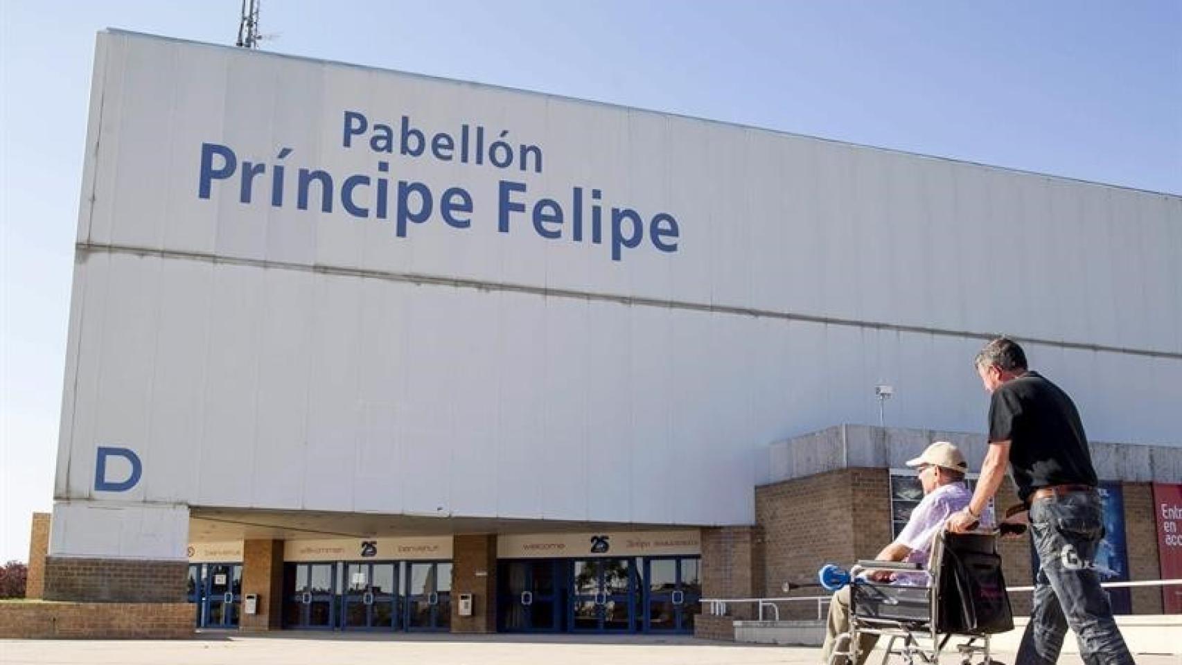 El pabellón Príncipe Felipe de Zaragoza.