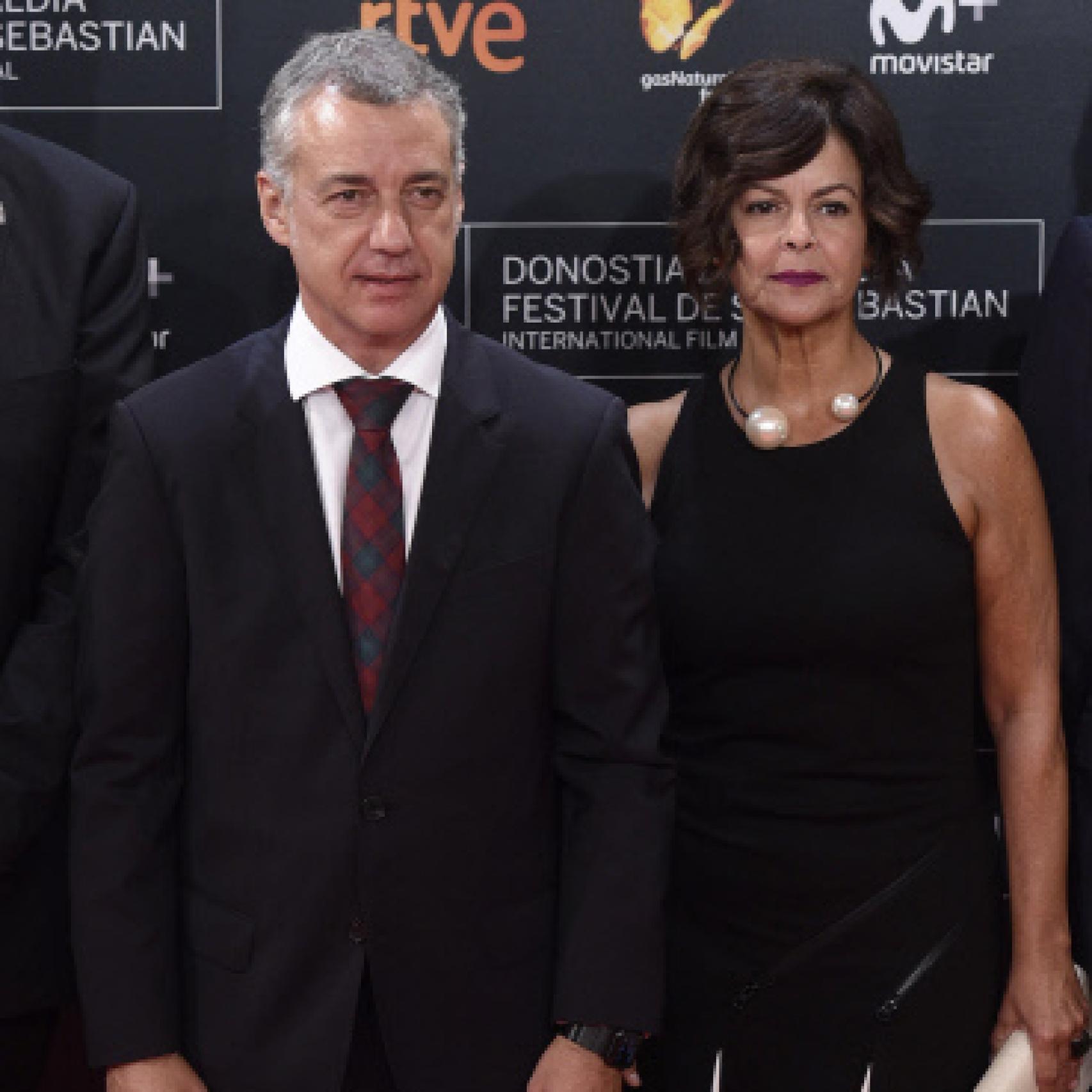 Iñigo Urkullu con su mujer, Lucía, en el último festival de San Sebastián.