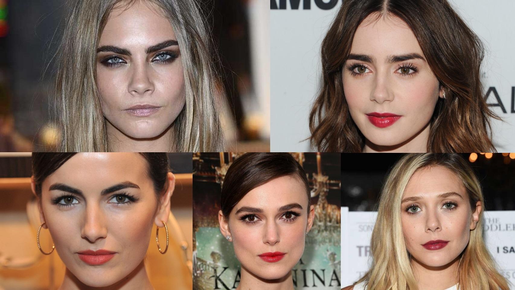 Cara Delevingne, Lily Collins, Camilla Belle, Keira Knightley y Elizabeth Olsen (de izq. a dcha. y de arriba a abajo).