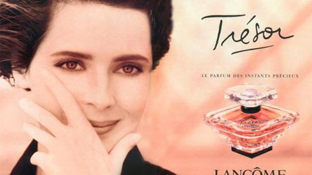 Isabella Rossellini imagen del perfume Trésor de Lancome.