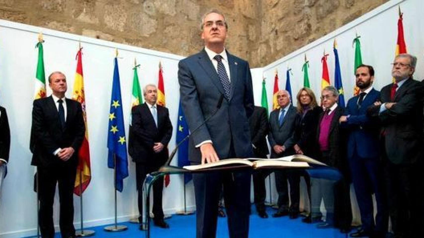 El rector Segundo Píriz durante su toma de posesión