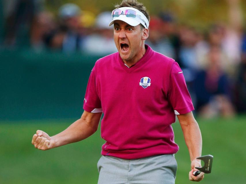 Ian Poulter, durante la Ryder Cup de Medinah en 2012.