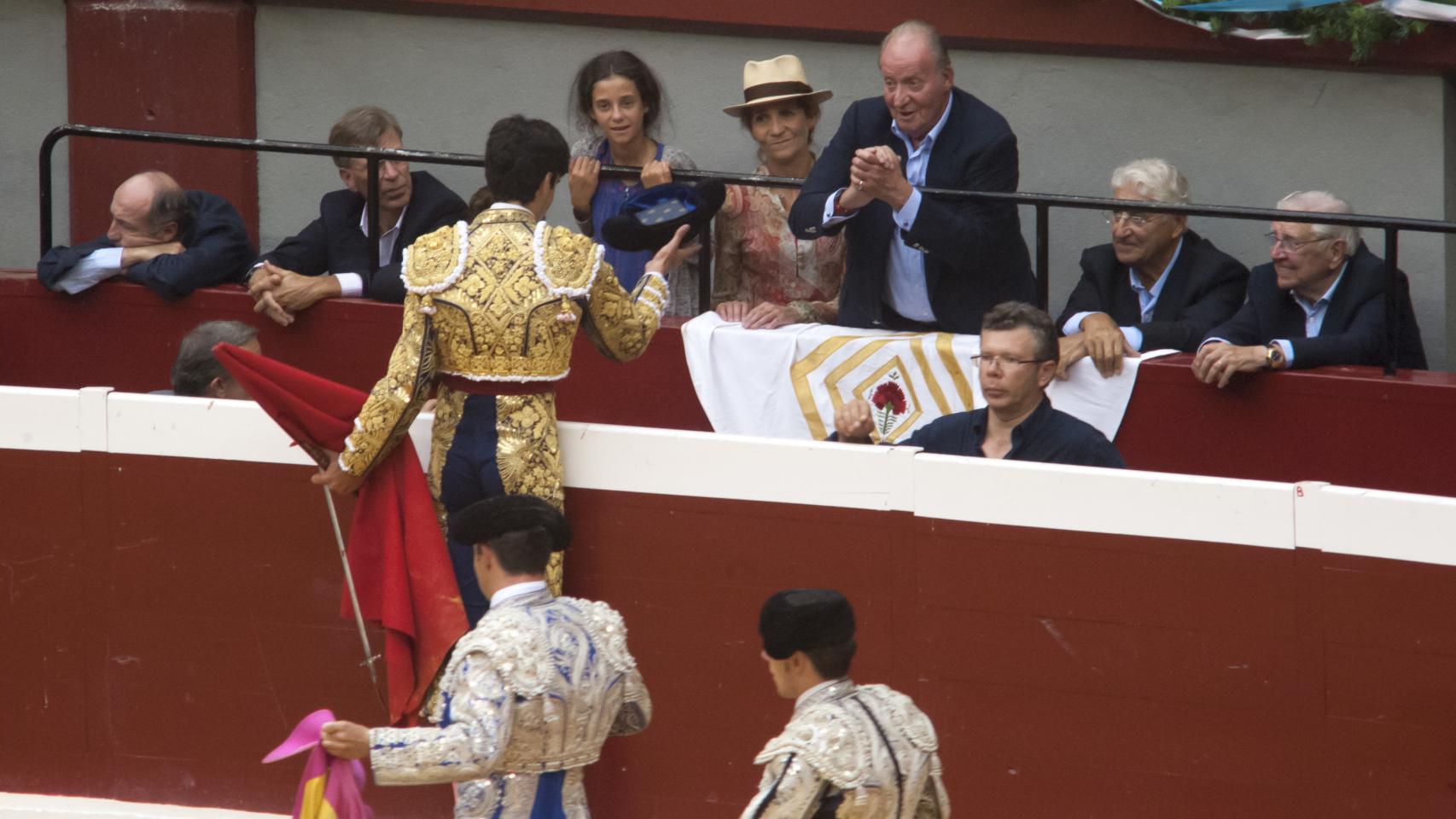 El Rey Emérito asiste a una corrida en San Sebastián, agosto de 2015.