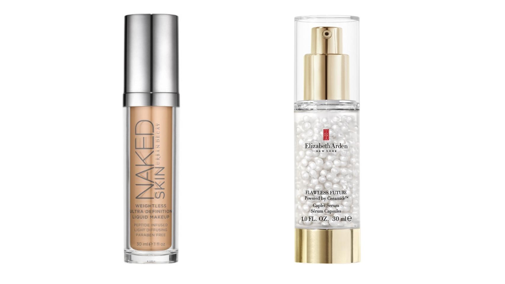 A la izq. Urban Decay (35€) y a la dcha. Elizabeth Arden (67€).
