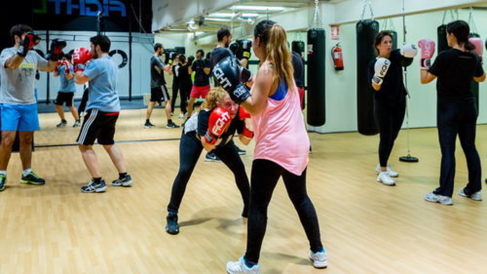 Entrenamiento en el Fightland al que acude Chacón