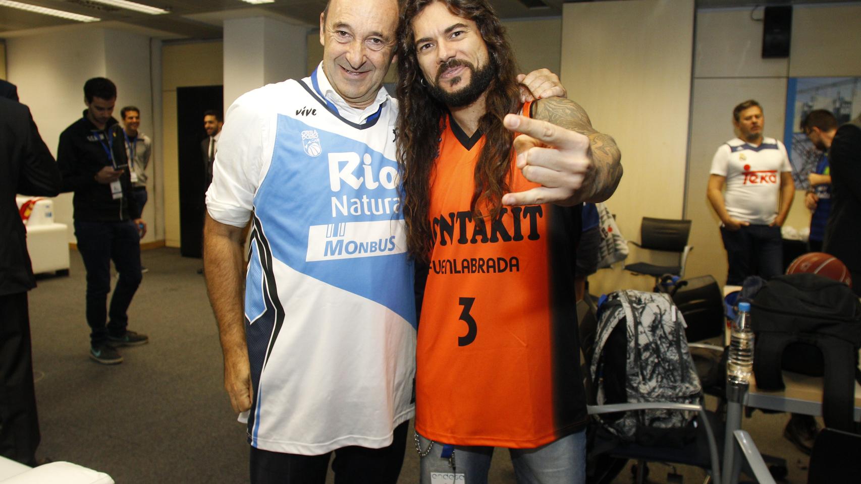 Manuel Manquiña y Leo Jiménez durante la presentación de la ACB.