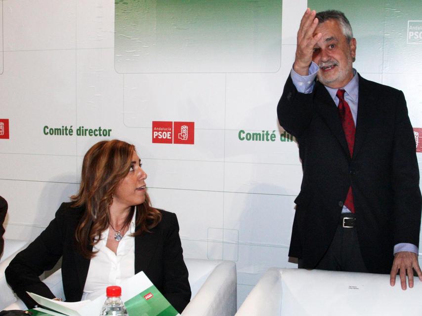 Susana Díaz junto a su gran valedor, José Antonio Griñán.