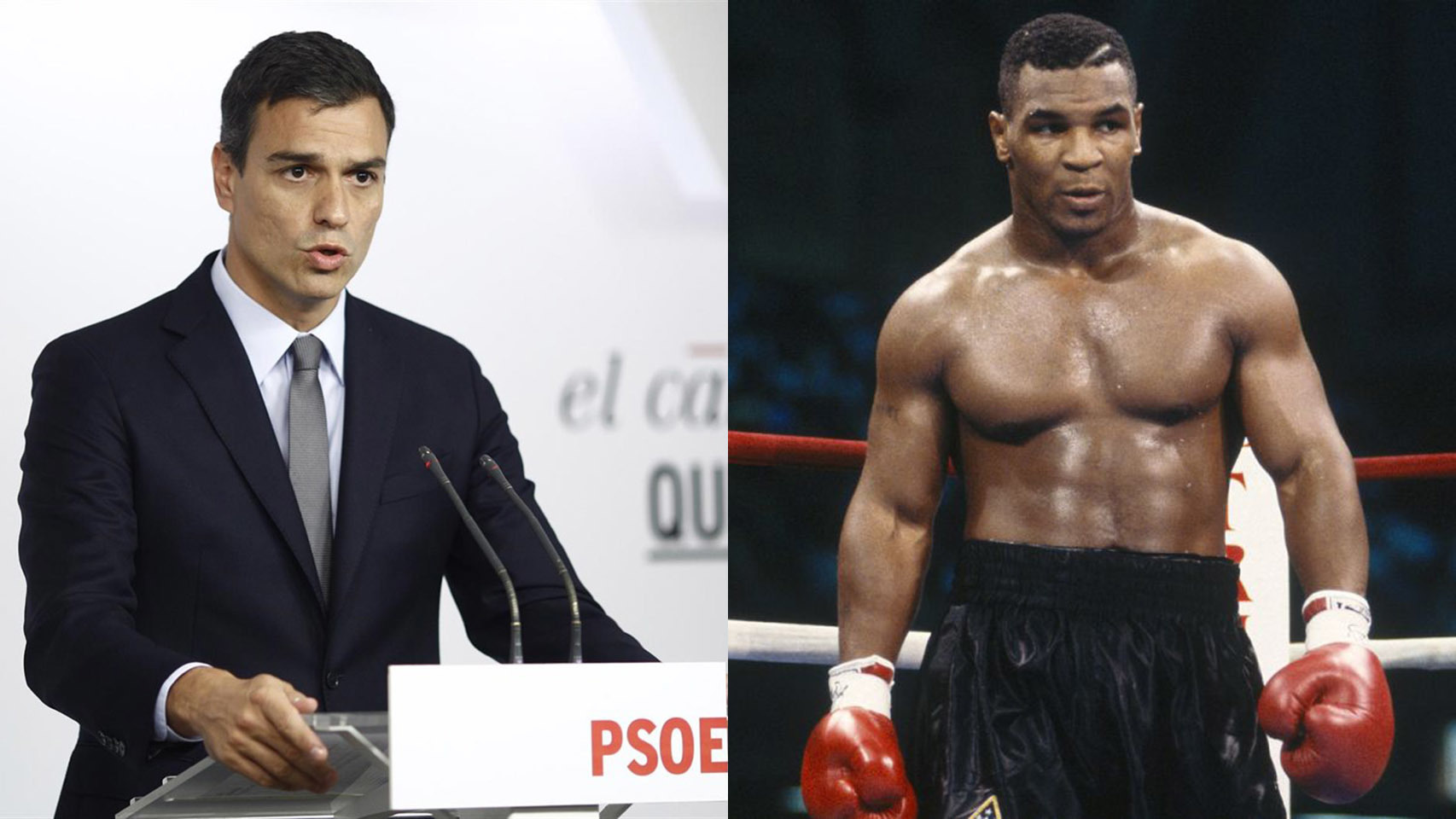 Pedro Sánchez y Mike Tyson