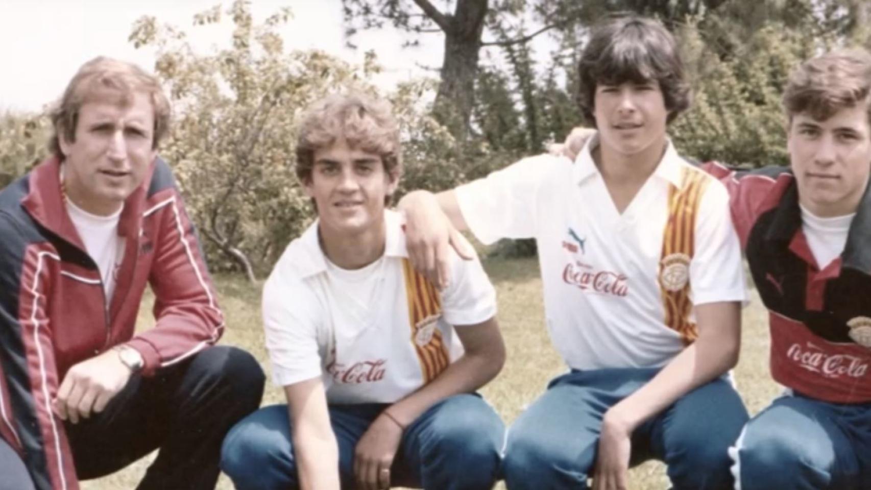 Toni García junto a Charly Rexach en una foto de la selección catalana.