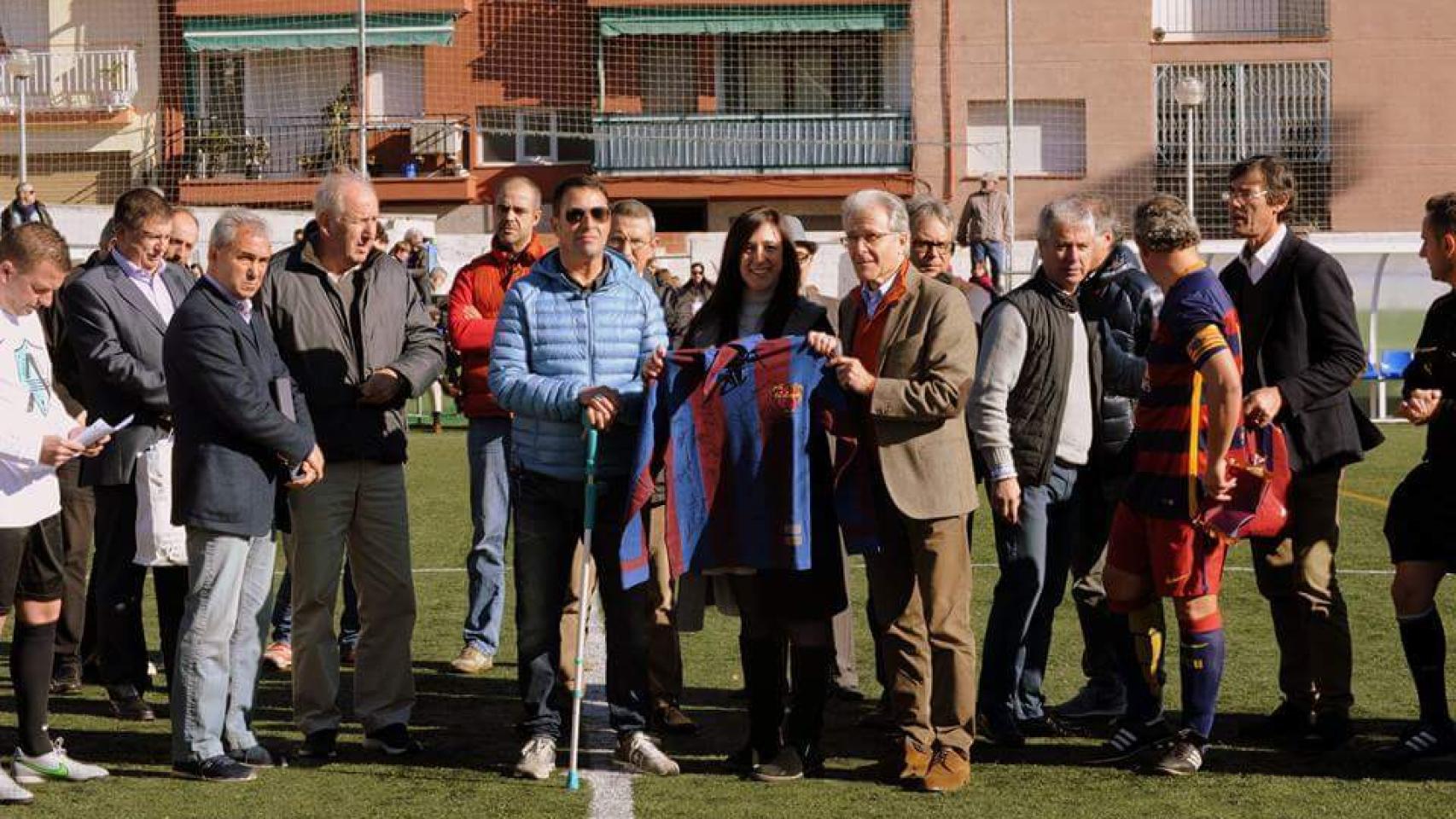 Toni García, en el partido homenaje celebrado en su honor.