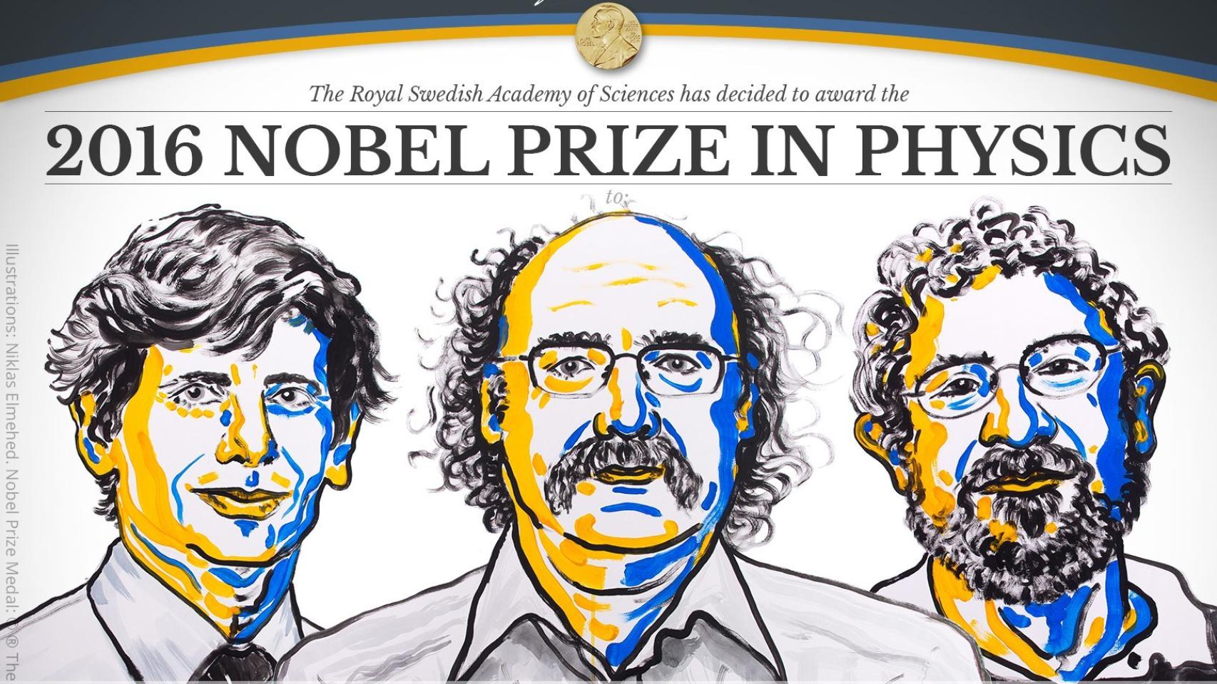 Los tres ganadores del Nobel de este año.
