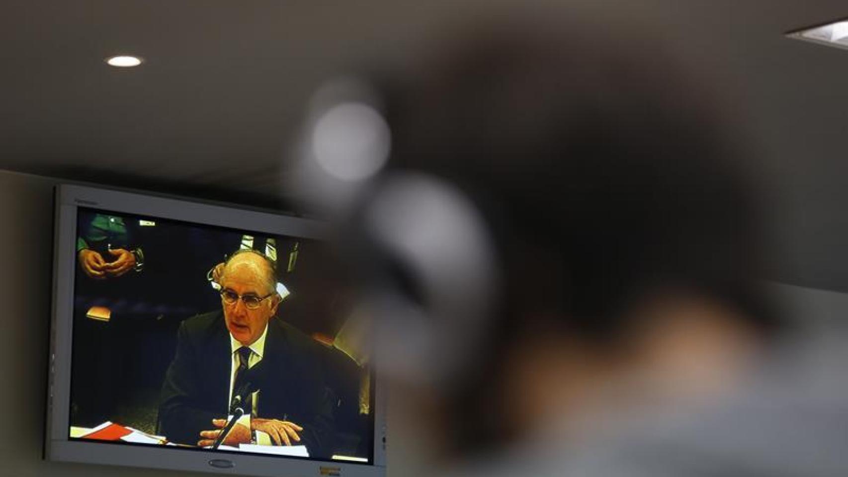 El ex presidente de Caja Madrid Rodrigo Rato durante su declaración