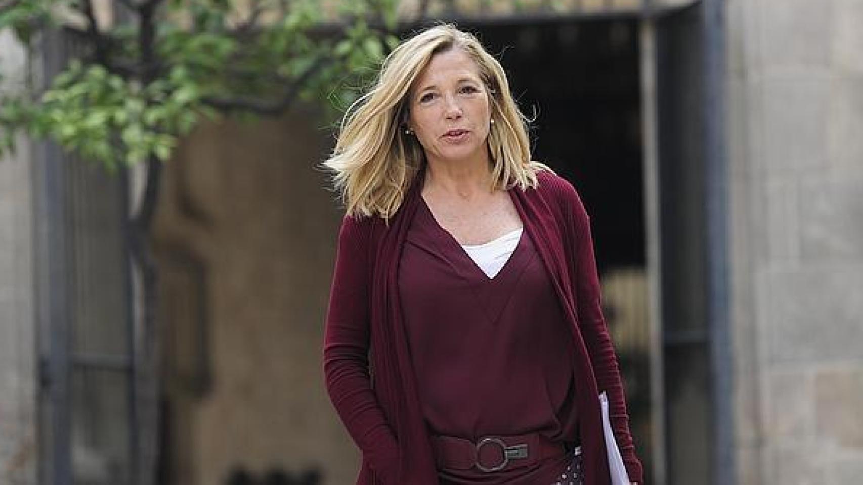 La ex vicepresidenta, tras una comparecencia en el Palau de la Generalitat.