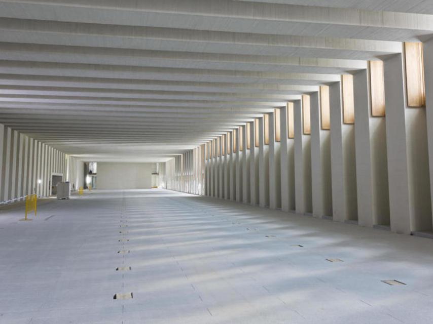 Interior del Museo de las Colecciones Reales, pendiente de la última fase de montaje.