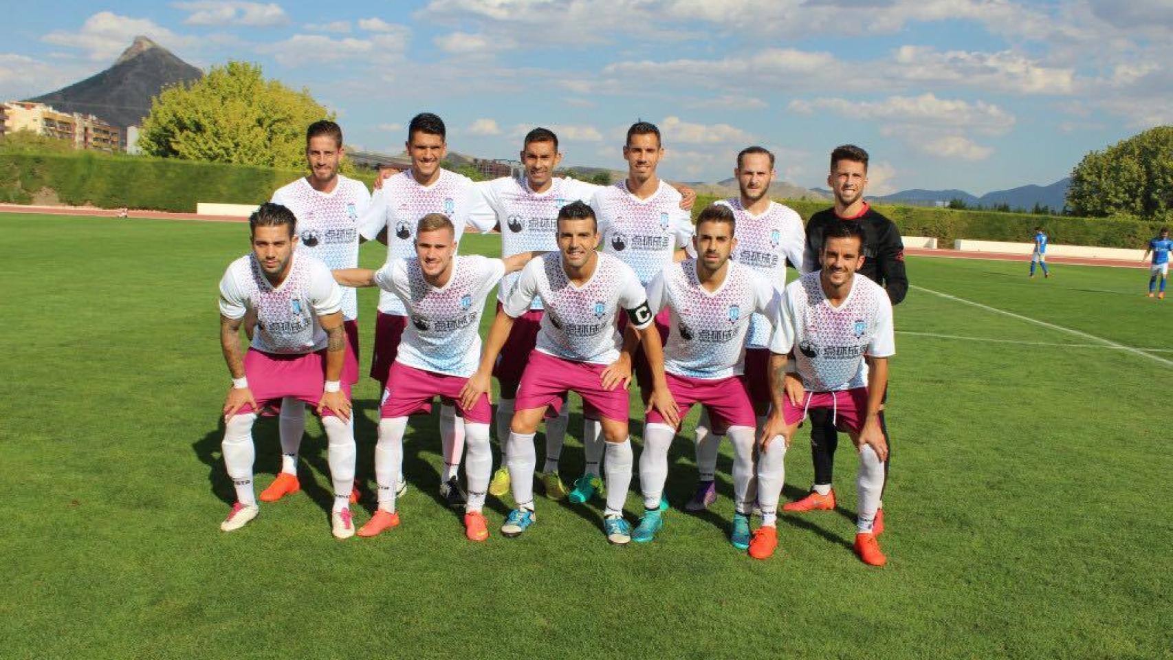 Alineación del Jumilla en un partido de esta temporada.