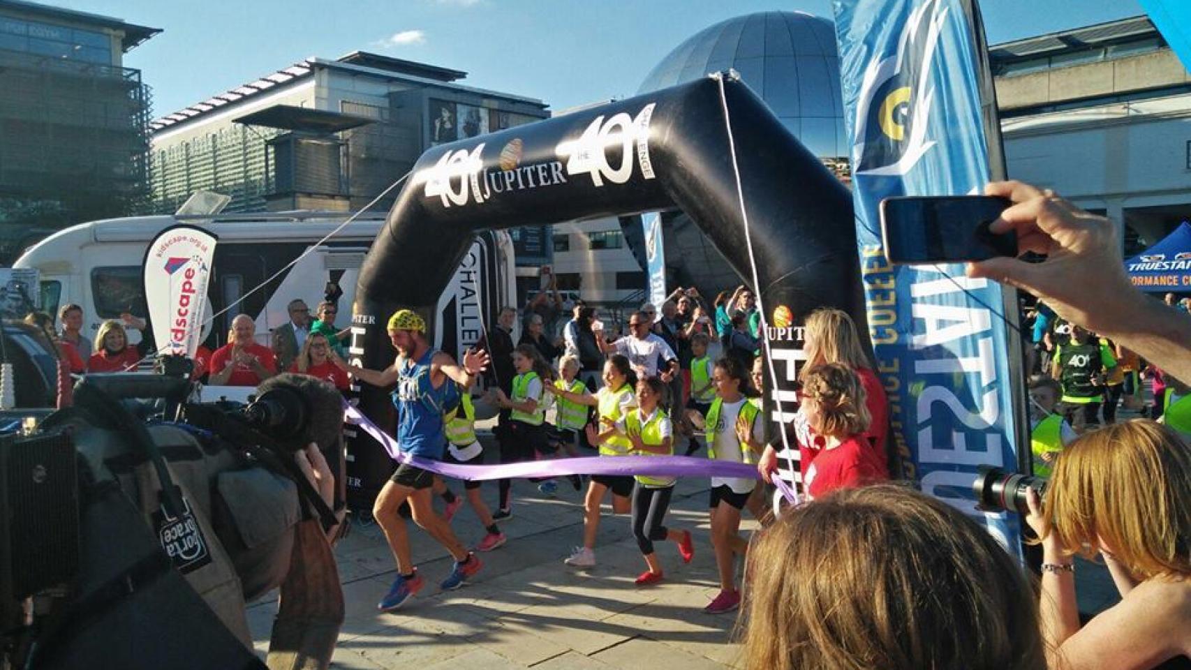 Ben Smith entrando a la meta.