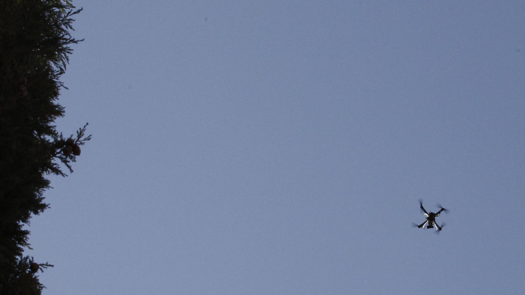 El dron que sobrevuela la finca de Los Parrales donde se celebra la boda