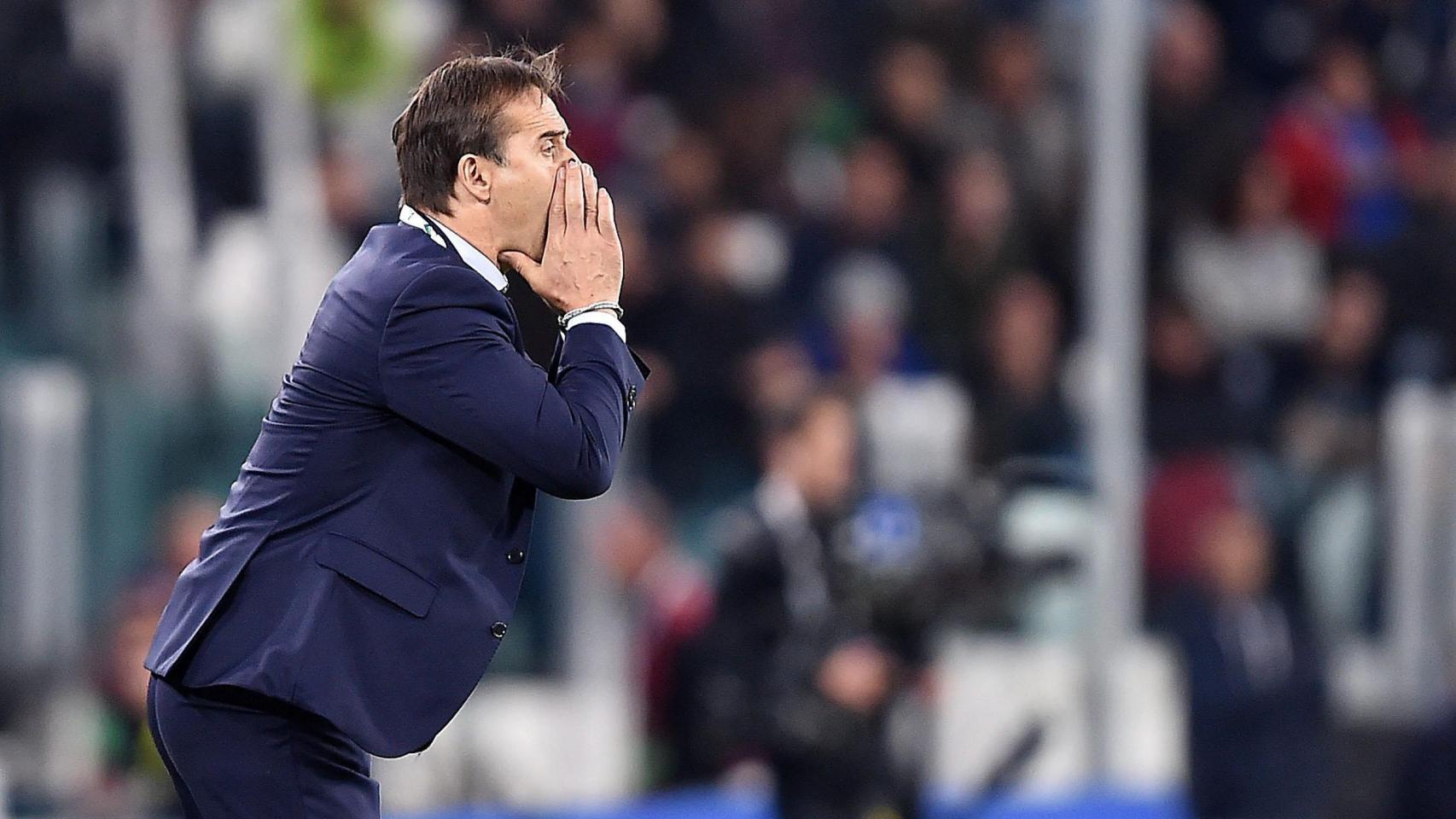 Lopetegui en el partido ante Italia.