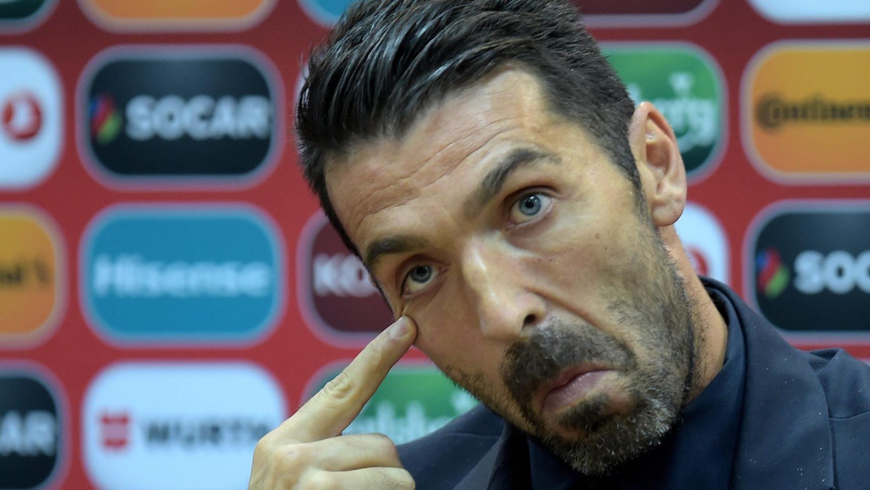 Buffon en sala de prensa.
