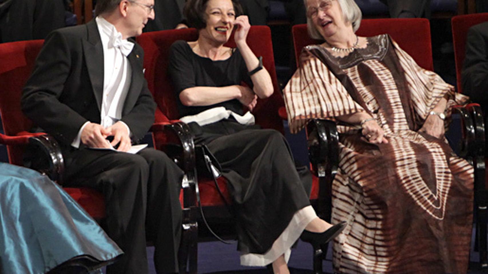 Herta Müller durante la ceremonia de entrega de los Nobel, en 2009.