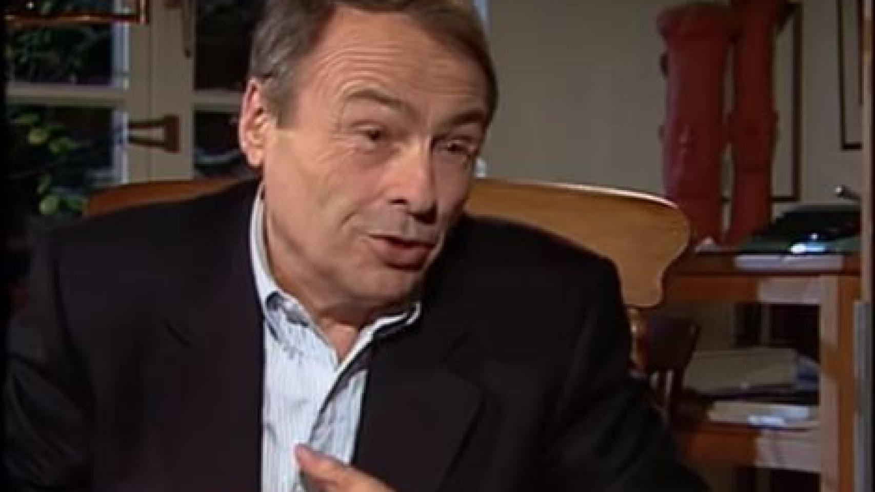 Pierre Bourdieu en un momento de la charla.