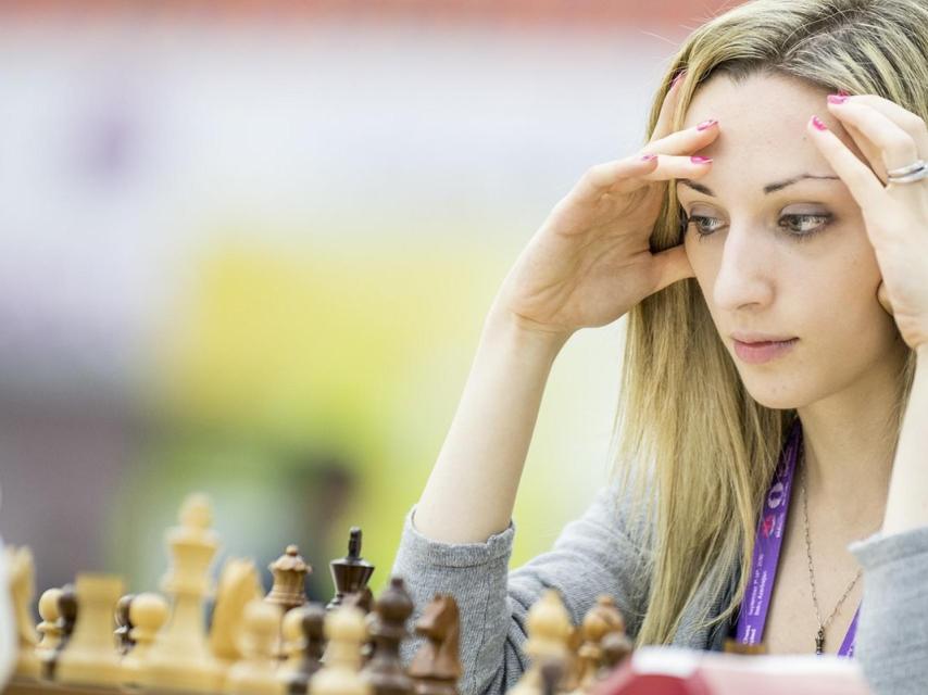 Nazi Paikidze-Barnes, durante un campeonato estadounidense.