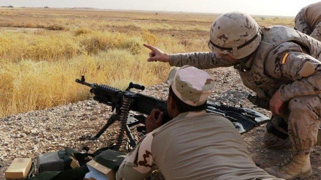 Adiestramiento del Ejército español a tropas iraquíes para tomar Mosul.
