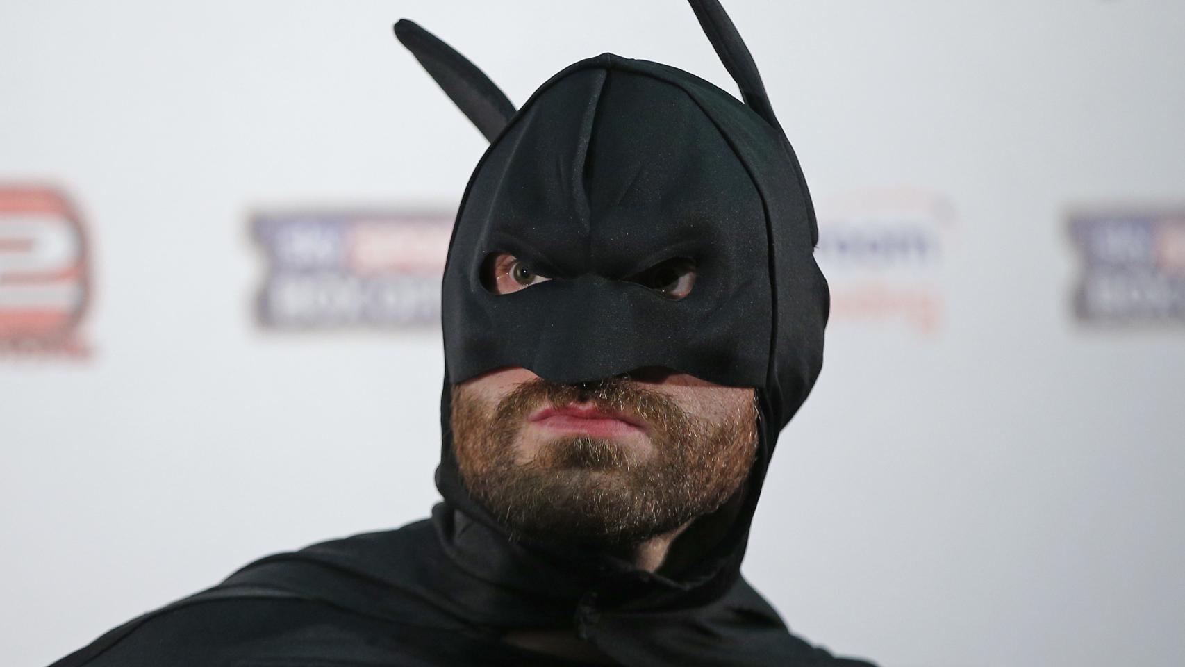 Tyson Fury con la careta de Batman.