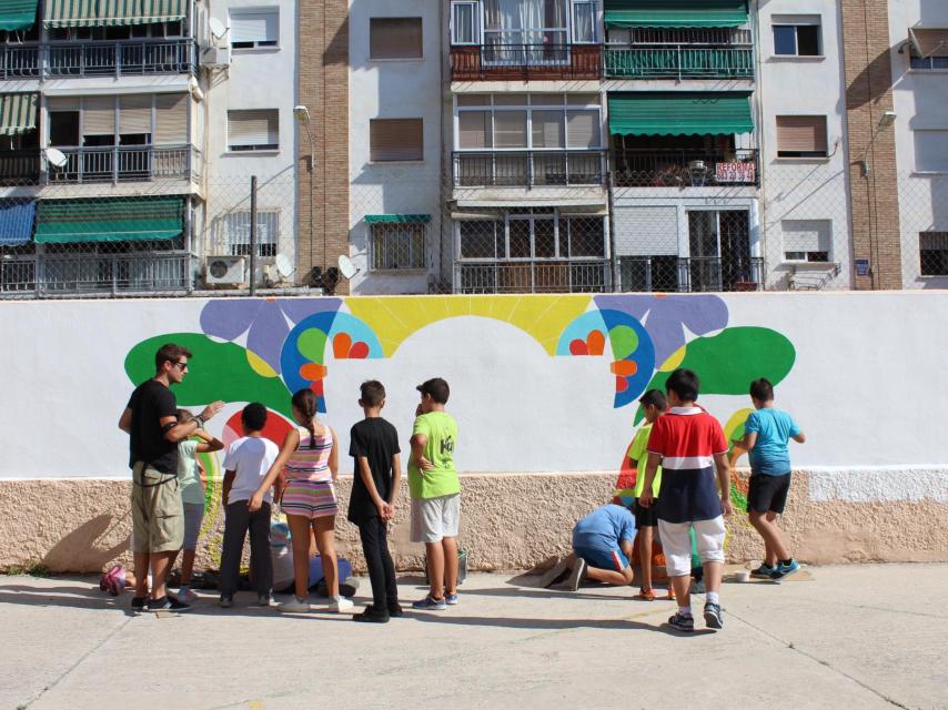 Alumnos participando en el proyecto.