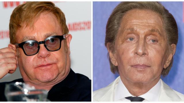 Montaje de Valentino y Elton John