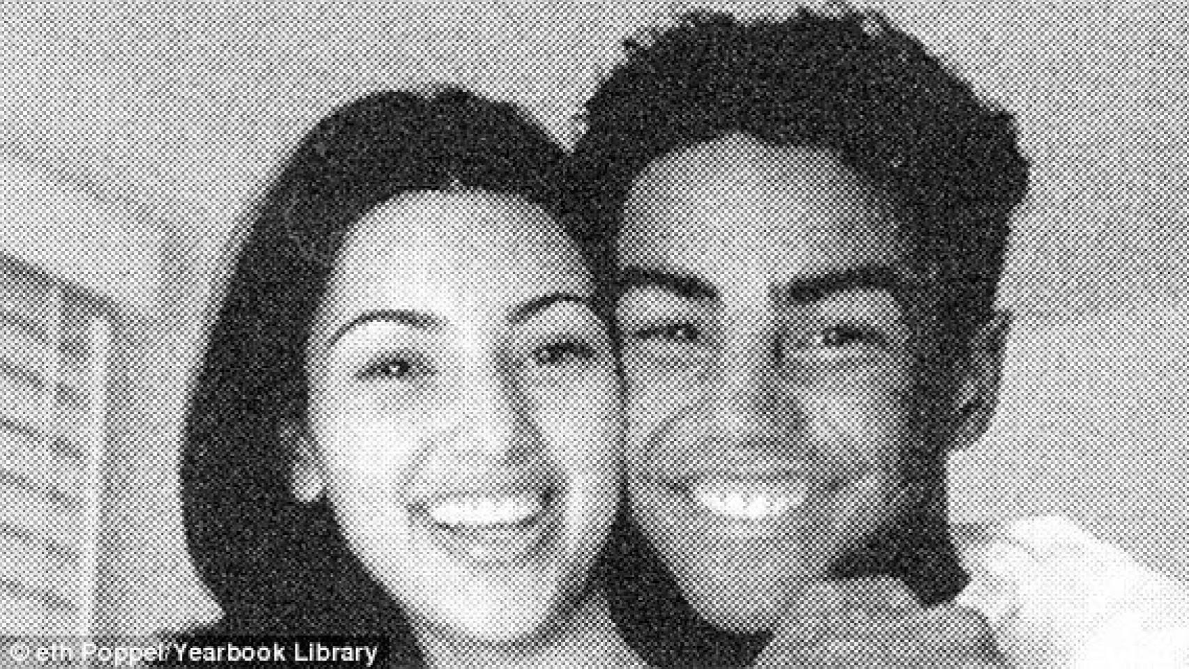 Kim Kardashian con TJ Jackson en una foto de anuario