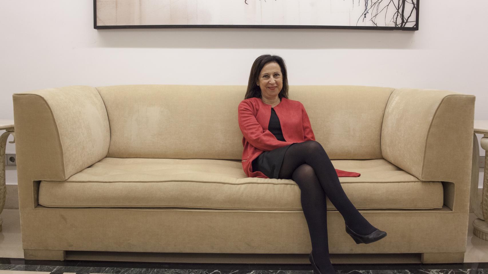 Margarita Robles, tras la entrevista.