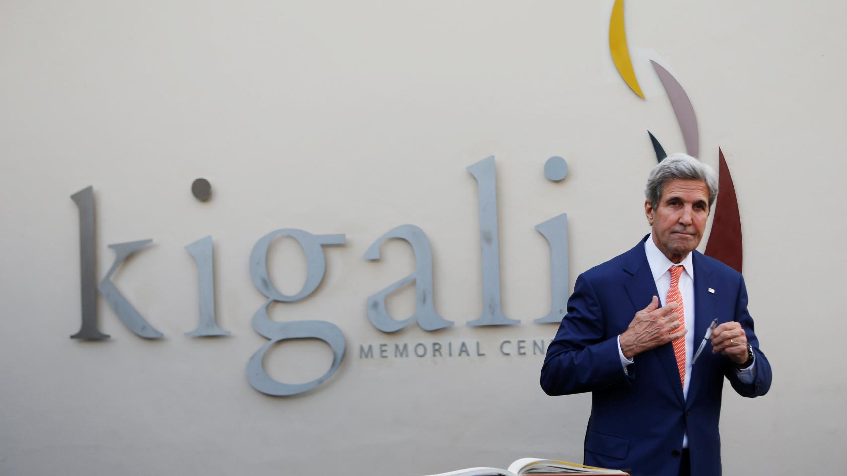 John Kerry, en el recinto ruandés que acogió la cumbre.