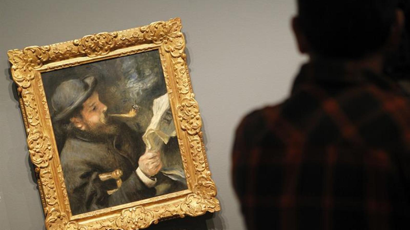 Un visitante en la exposición del Thyssen.