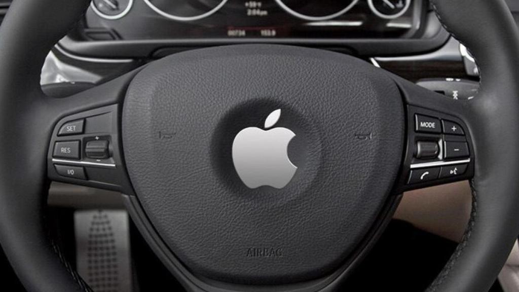 Volante conceptual del Apple Car.