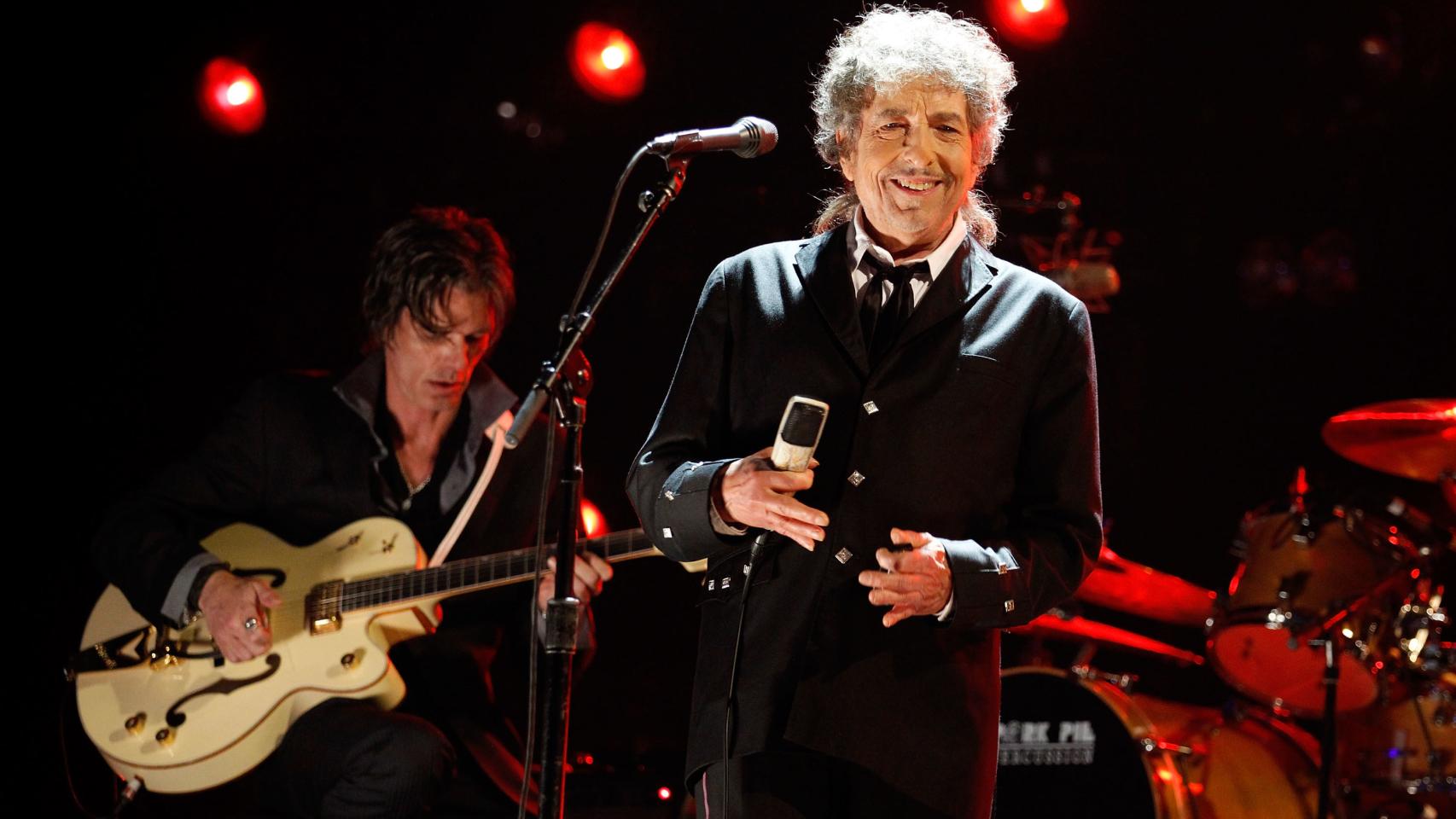 El Nobel Bob Dylan en un concierto en Londres, en 2004.