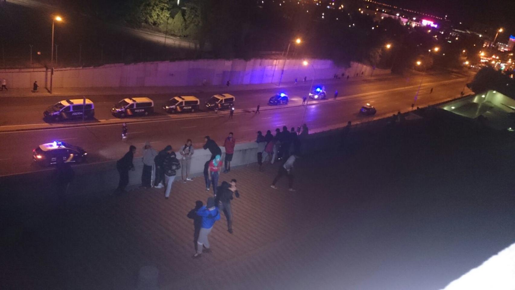 Imagen de los amotinados en la azotea del CIE