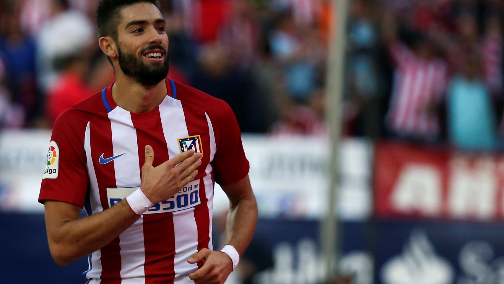 Carrasco celebra un gol contra el Granada.