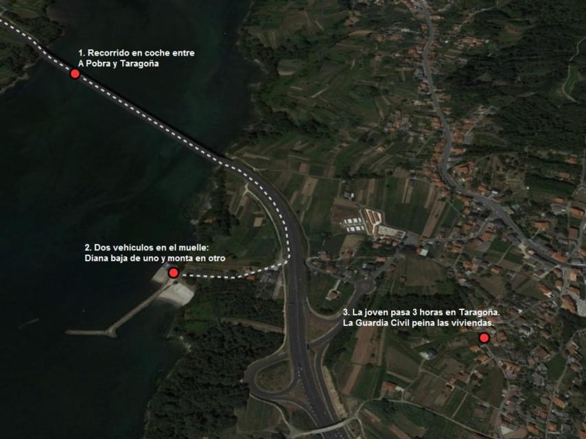 Diana Quer estuvo en Taragoña entre las dos y las tres de la madrugada.