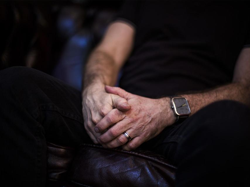 El dibujante Kaz durante la presentación de su último libro en Madrid.