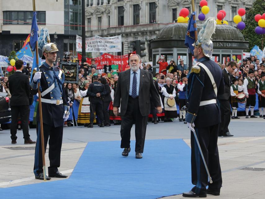 Concentración de protesta detrás de Ford Coppola durante la pasada edición.