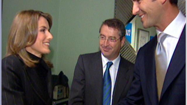 Felipe y Letizia, durante su encuentro en el que disimularon su relación.