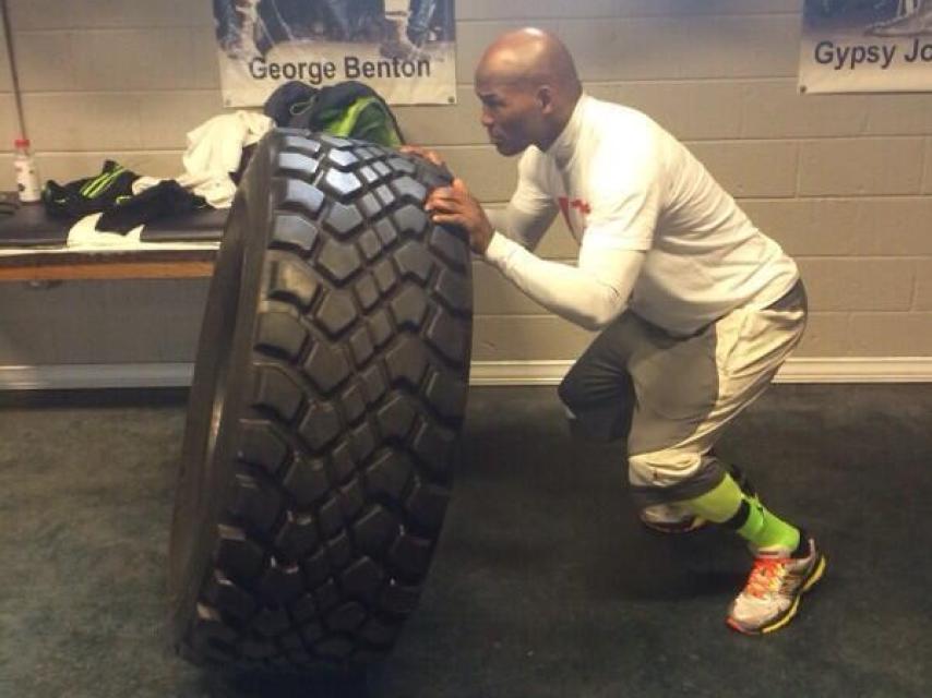 Bernard Hopkins durante un entrenamiento.