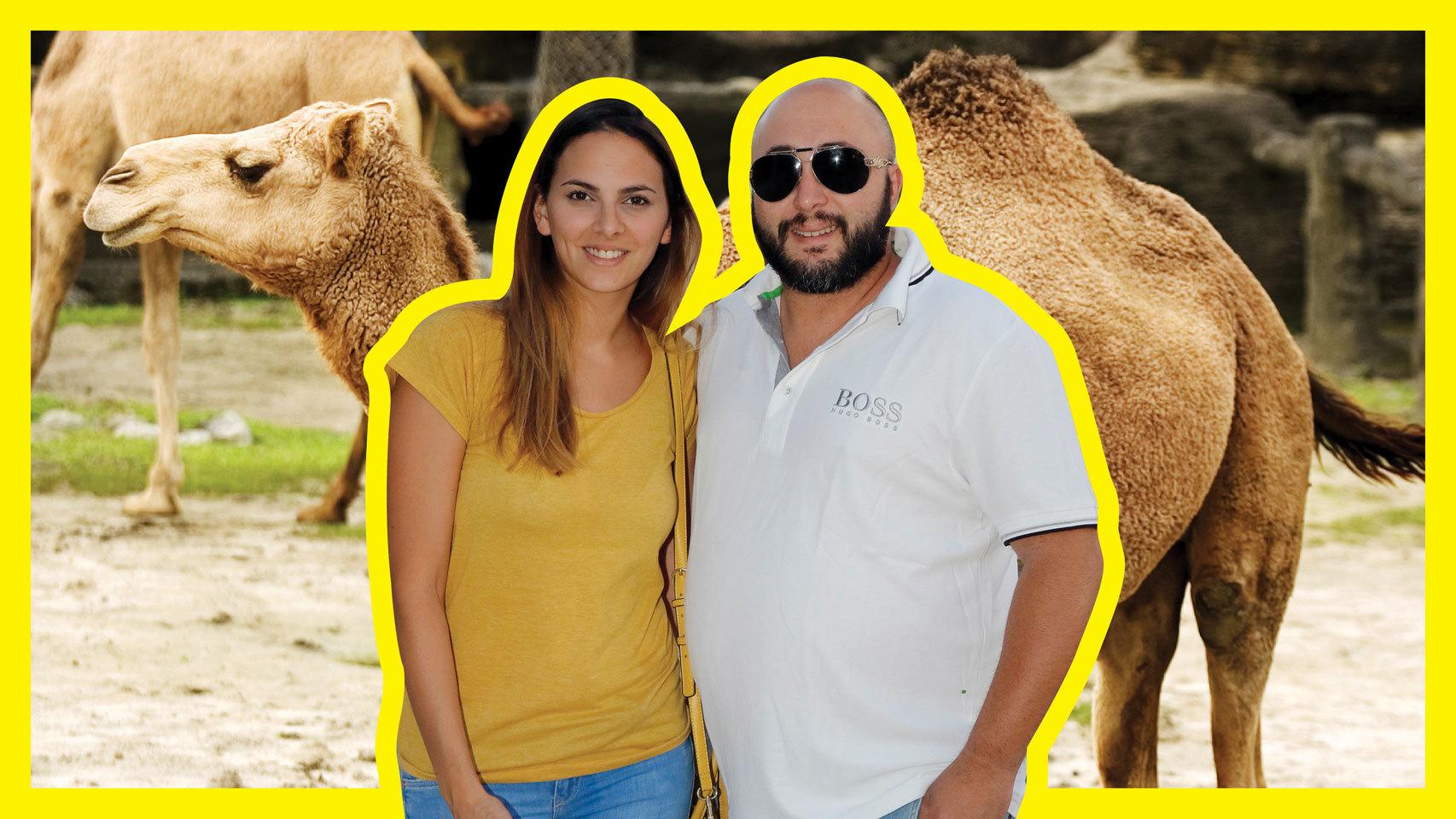 Montaje de Kiko Rivera e Irene Rosales con el camello